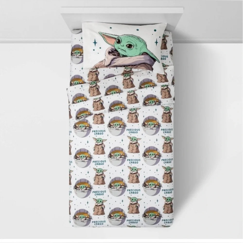 Nwt disneys mandalorian twin size 3 piece sheet set